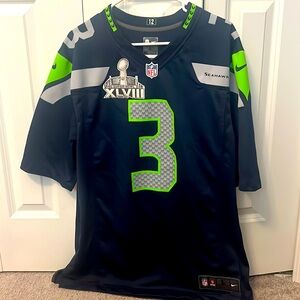 Russell Wilson #3 Seattle Seahawks superbowl XLVIII jersey